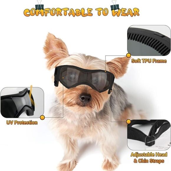 💙NEW PETLESO Dog Goggles Small-Medium Breed - Picture 8 of 14